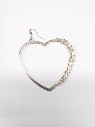 Orecchini a cuore con strass