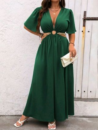 Vestido de fiesta sexy verde