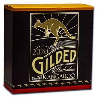 Moneda Australia 1oz 2020 Ag Kangaroo Gilded