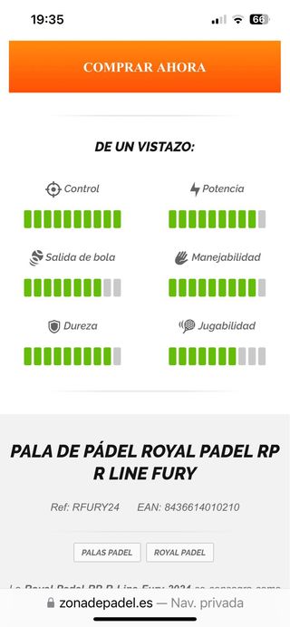 PALA ROYAL PADEL FURY 2024