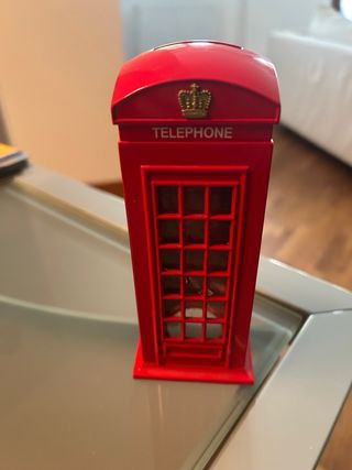 Salvadanaio banconote cabina telefonica inglese