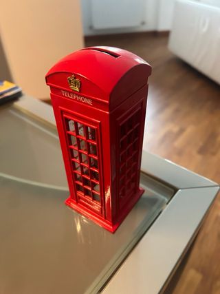 Salvadanaio banconote cabina telefonica inglese