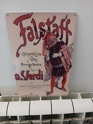 Placca d'Opera Italiana Vintage style metallo