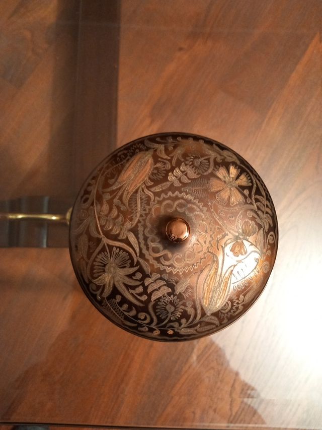 Porta caramelle in rame antico made in I