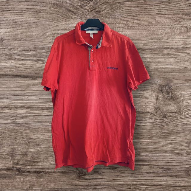 Polo rojo Adidas hombre