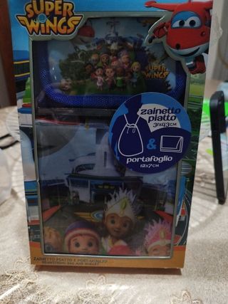 Portafoglio e sacca super wings