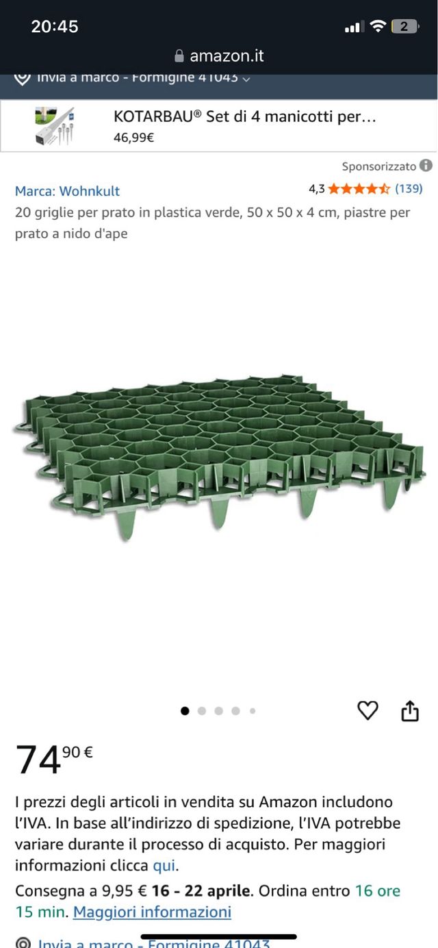 26 Griglie per prato giardino