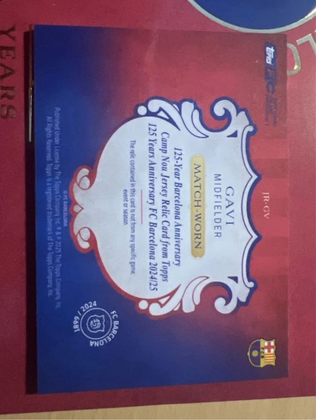 Gavi relic /75 patch fcbarcelona 125