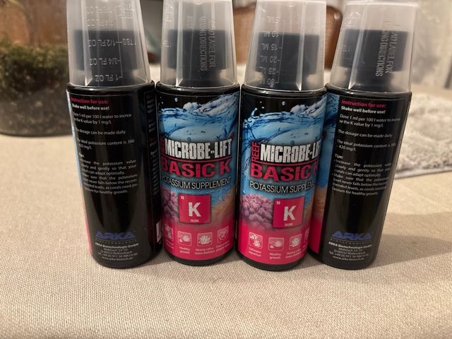 Lote 4 botes de potasio MicrobeLift agua salada