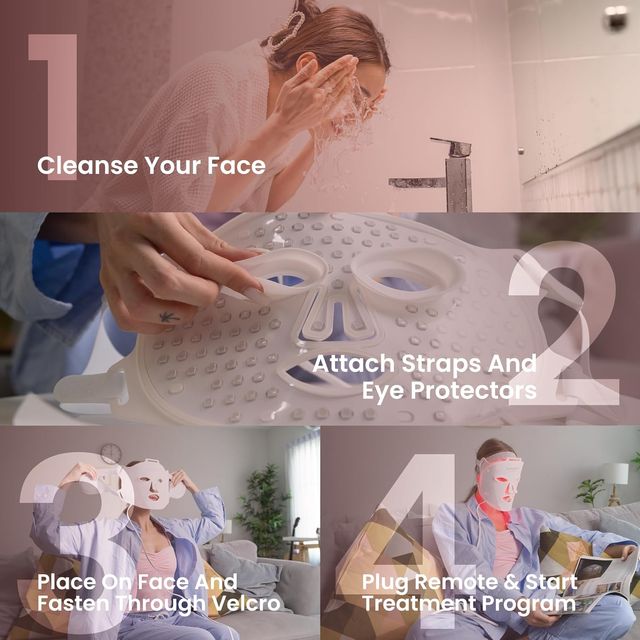 Terapia luz mascarilla facial 💆🏼