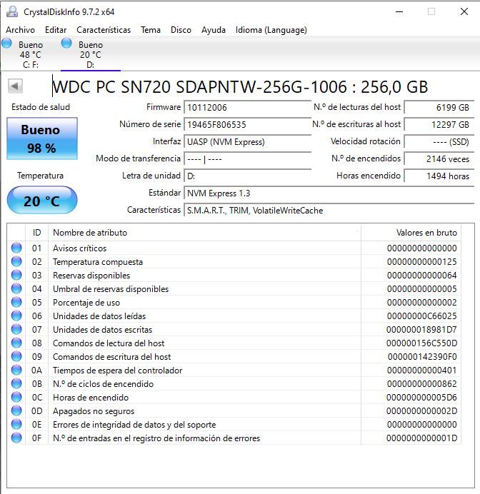 D8 - LyP - Disco duro SSD M.2 NVMe WD 256GB afbeelding 3