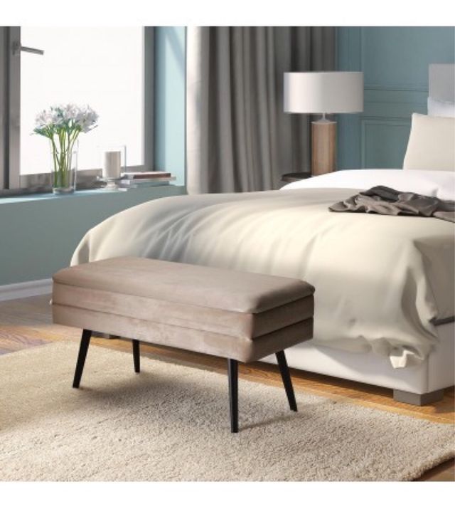 DESCALZADORA PUFF TERCIOPELO BEIGE