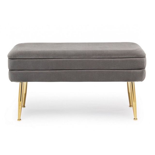 PUFF DESCALZADOR TERCIOPELO GRIS