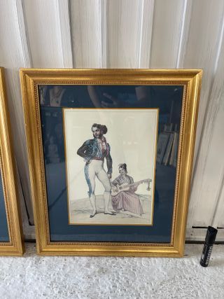 ✅ coppia di quadri in foglia d'oro realizzati in Francia