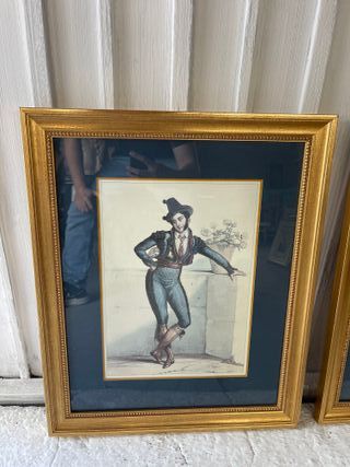 ✅ coppia di quadri in foglia d'oro realizzati in Francia