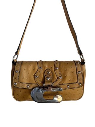 Borsa a spalla Guess vintage y2k marrone struzzo