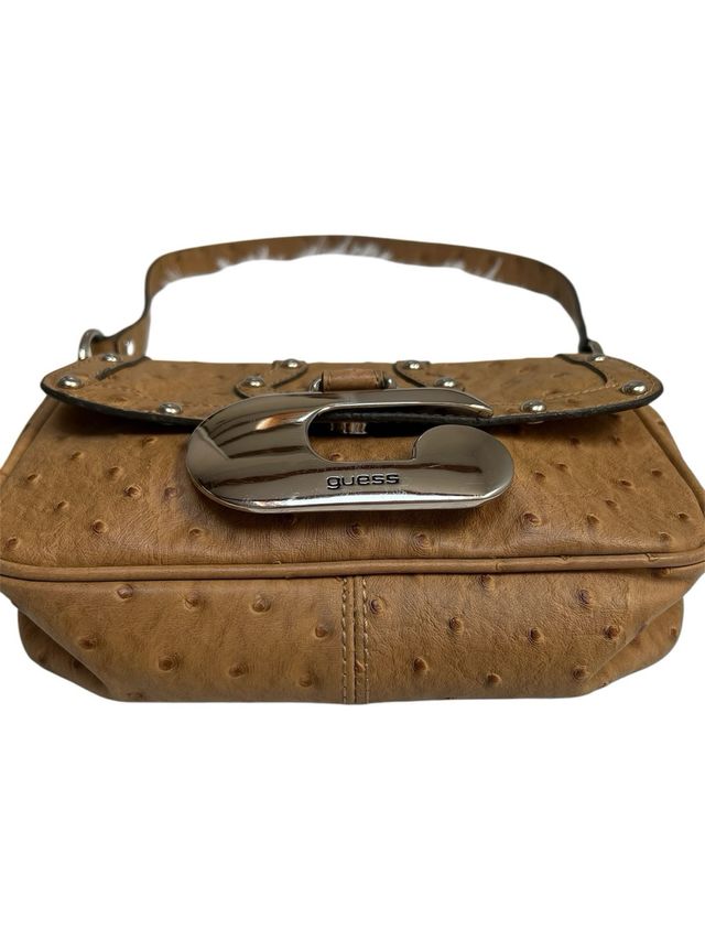 Borsa a spalla Guess vintage y2k marrone struzzo