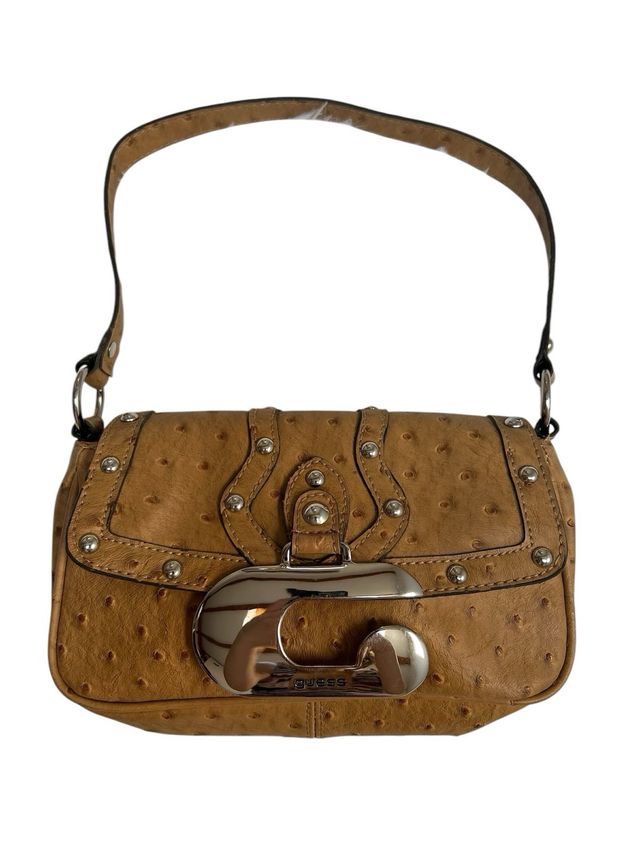 Borsa a spalla Guess vintage y2k marrone struzzo