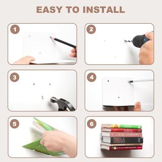 Set di 4 ripiani galleggianti in metallo