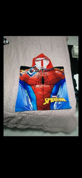 Poncho bambino Spiderman nuovo 