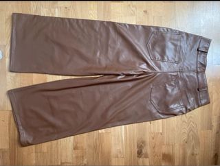 Pantalones de cuero marrones 