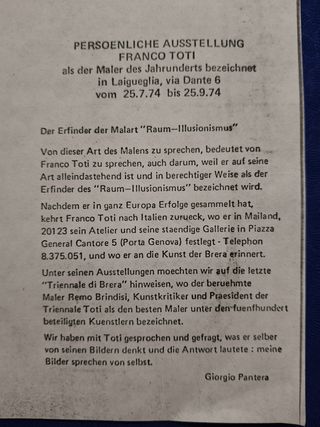 Quadro pittore Franco Toti anni 70