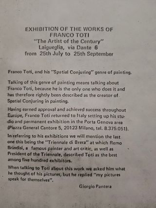 Quadro pittore Franco Toti anni 70