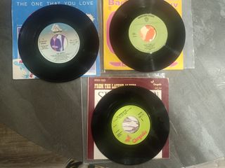 lote 9 vinilos single folk rock 70s 80s
