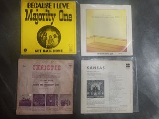 lote 9 vinilos single folk rock 70s 80s