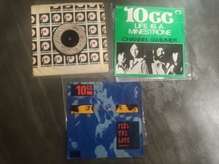 lote 9 vinilos single folk rock 70s 80s