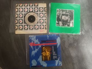 lote 9 vinilos single folk rock 70s 80s