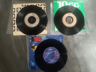 lote 9 vinilos single folk rock 70s 80s