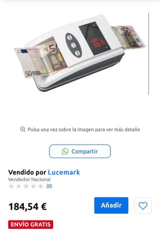 Detector billetes falsos