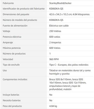 BLACK + DECKER MARTILLO ELECTRONEUMÁTICO