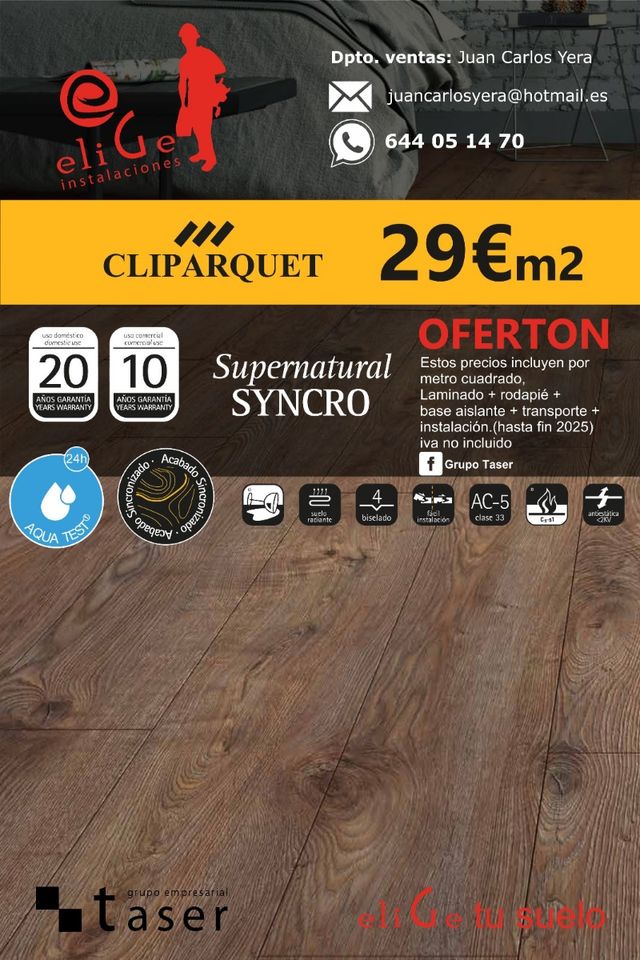 Suelo laminado, tarima 