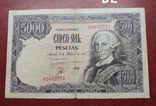 Billete 5000 pesetas serie S