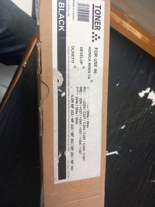 Toner negro fotocopiadora Konica Minolta Bizhub