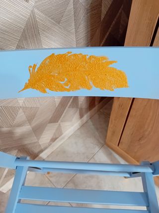 Sedia pieghevole in legno shabby