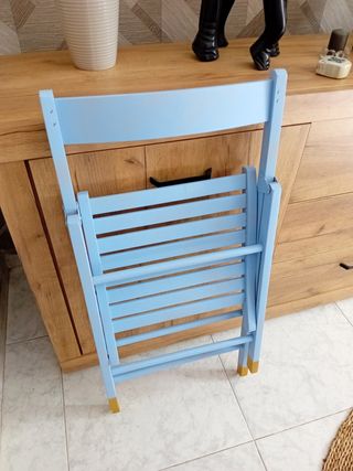 Sedia pieghevole in legno shabby