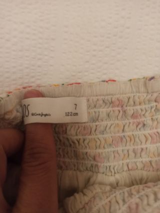 Falda de flores con doble capa