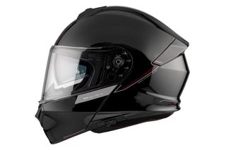 Casco Genesis Solid A1 Negro brillo modular.