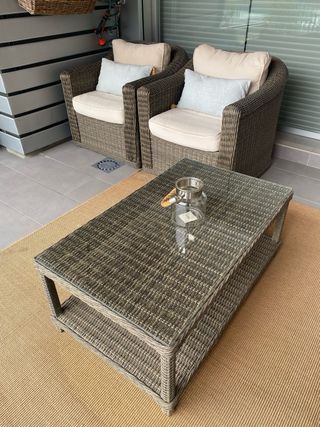 Sillones y mesa jardin