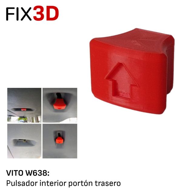 Pulsador interior portón VITO W638 rojo