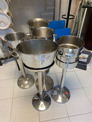 Oportunidad Enfriador pie y cubitera acero inoxida