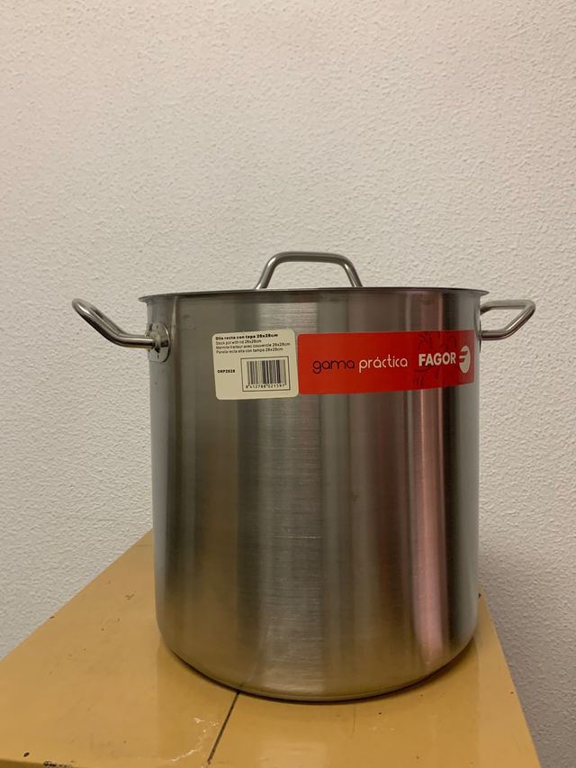 Olla chef profesional 28 cm acero inoxidable Fagor