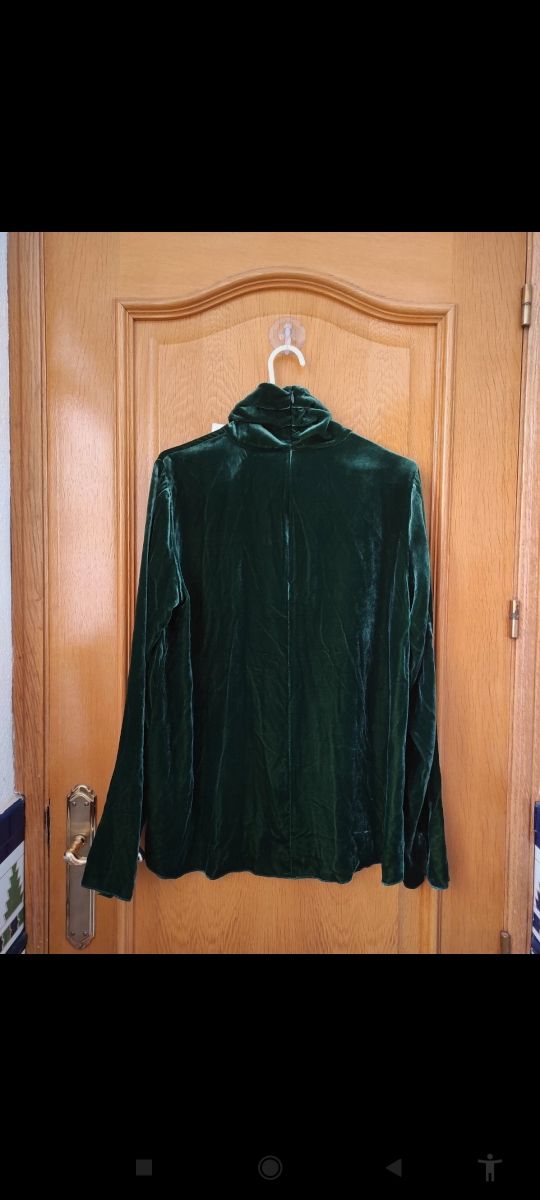 Top terciopelo seda Zara