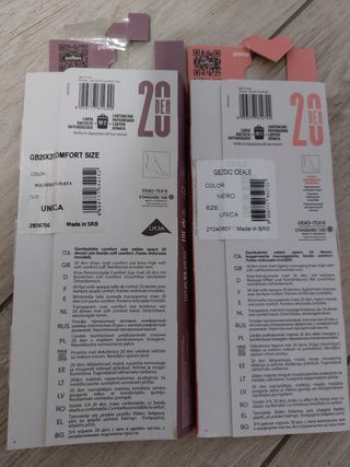 6 Paia di Gambaletti Nuovi Impacchettati