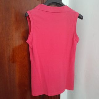polo pique talla M mujer easy wear color fucsia