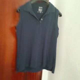 polo pique talla M mujer azul easy wear