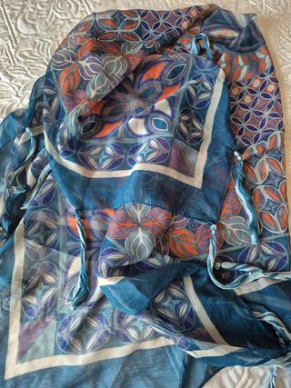 Foulard fantasia con frange